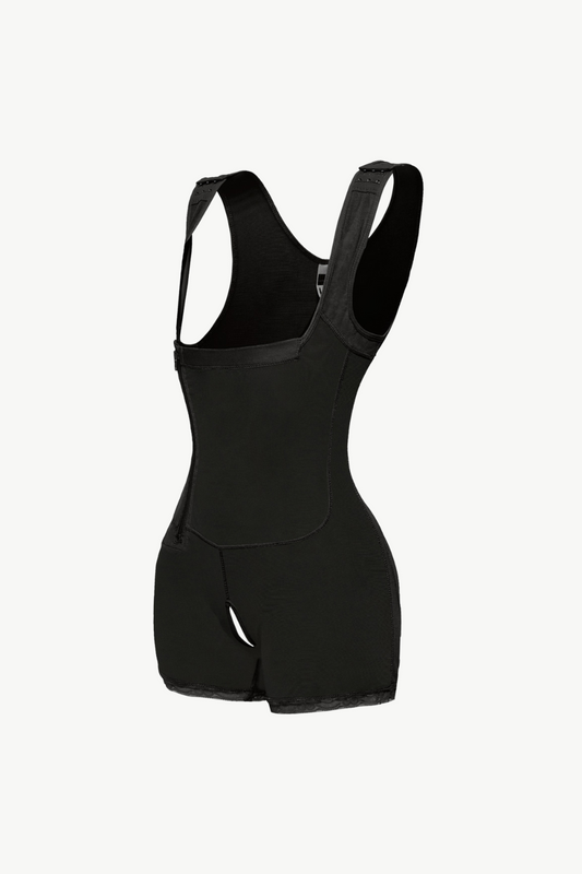 Full Size Side Zip Up Wide Strap Shapewear